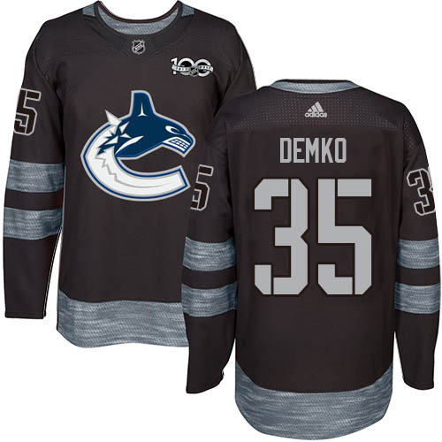 Adidas Vancouver Canucks #35 Thatcher Demko Black 1917-2017 100th Anniversary Stitched NHL Jersey->st.louis blues->NHL Jersey